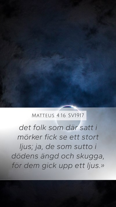 Matteus 4:16 SV1917 Bible Verse Image