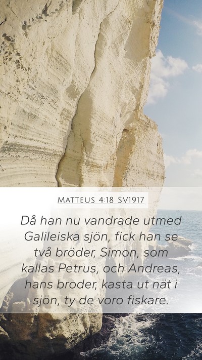 Matteus 4:18 SV1917 Bible Verse Image