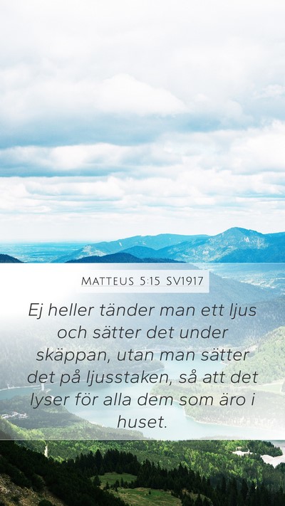Matteus 5:15 SV1917 Bible Verse Image