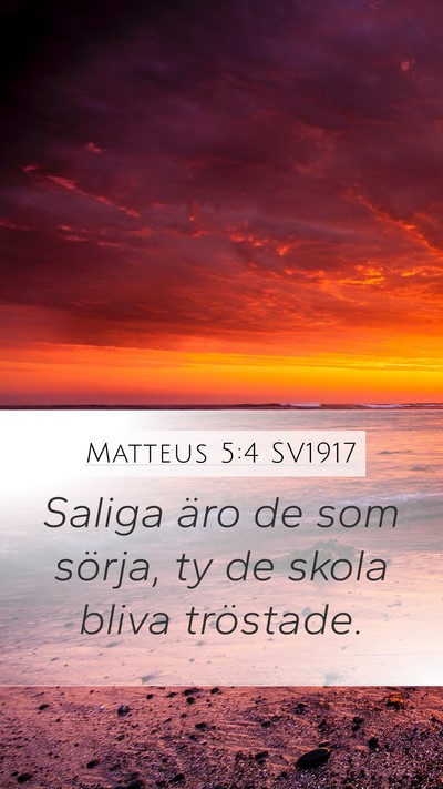 Matteus 5:4 SV1917 Bible Verse Image