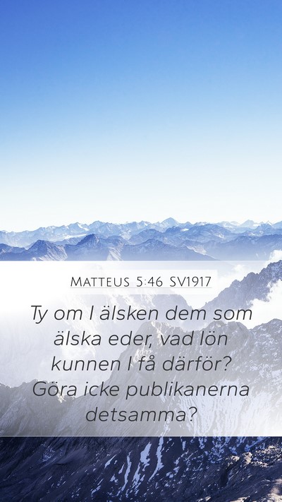 Matteus 5:46 SV1917 Bible Verse Image