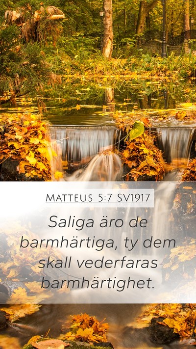 Matteus 5:7 SV1917 Bible Verse Image