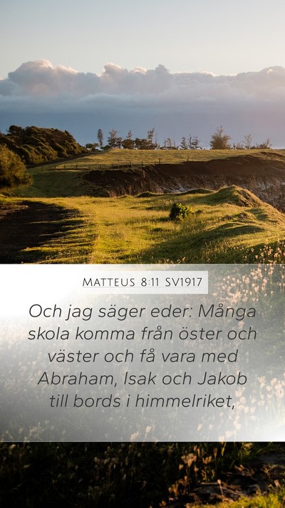 Matteus 8:11 SV1917 Bible Verse Image