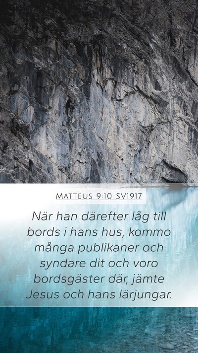 Matteus 9:10 SV1917 Bible Verse Image