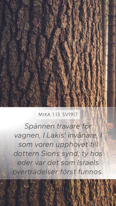 Mika 1:13 SV1917 Bible Verse Image