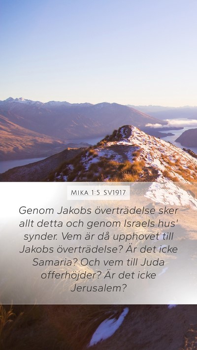Mika 1:5 SV1917 Bible Verse Image