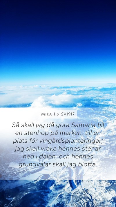 Mika 1:6 SV1917 Bible Verse Image