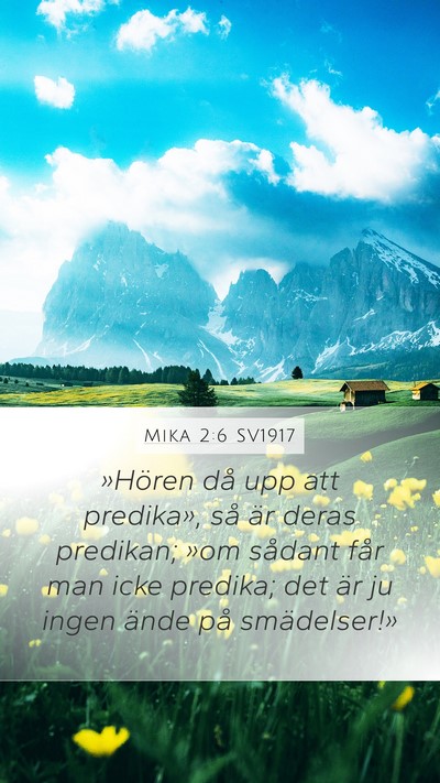 Mika 2:6 SV1917 Bible Verse Image