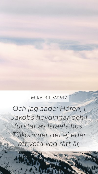 Mika 3:1 SV1917 Bible Verse Image
