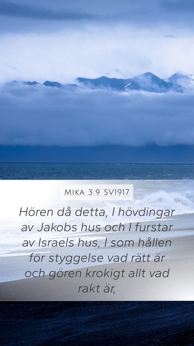 Mika 3:9 SV1917 Bible Verse Image
