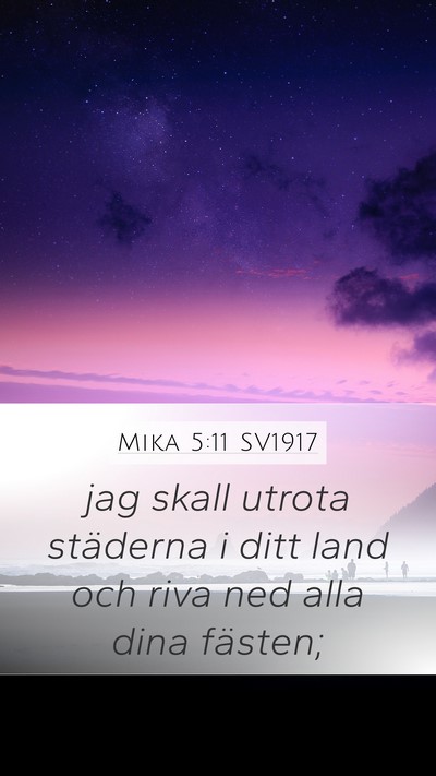 Mika 5:11 SV1917 Bible Verse Image