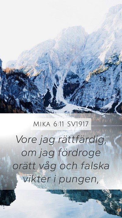 Mika 6:11 SV1917 Bible Verse Image