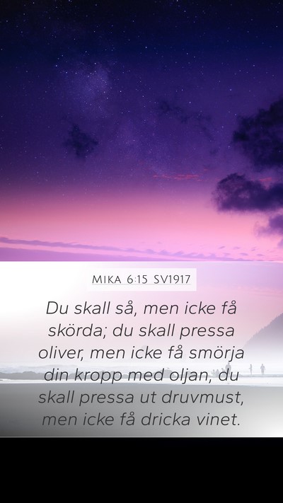 Mika 6:15 SV1917 Bible Verse Image