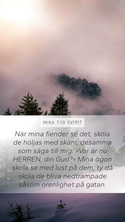 Mika 7:10 SV1917 Bible Verse Image