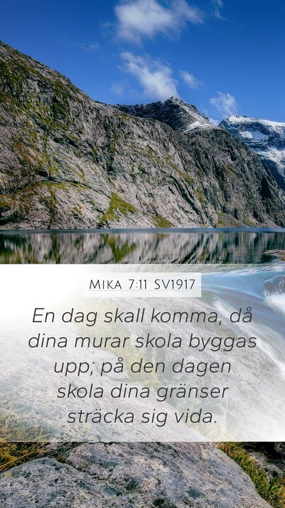 Mika 7:11 SV1917 Bible Verse Image