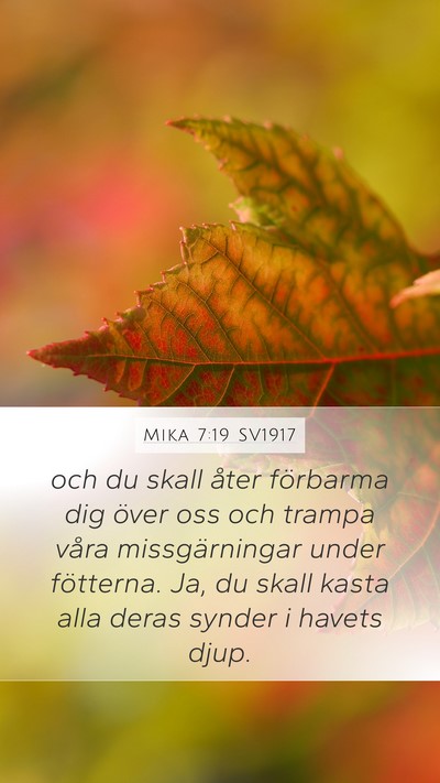 Mika 7:19 SV1917 Bible Verse Image