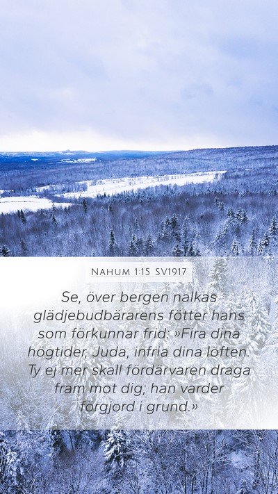 Nahum 1:15 SV1917 Bible Verse Image