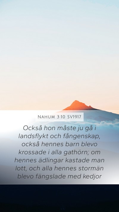 Nahum 3:10 SV1917 Bible Verse Image