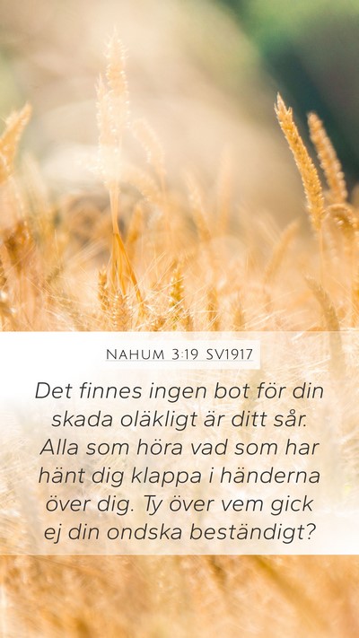 Nahum 3:19 SV1917 Bible Verse Image