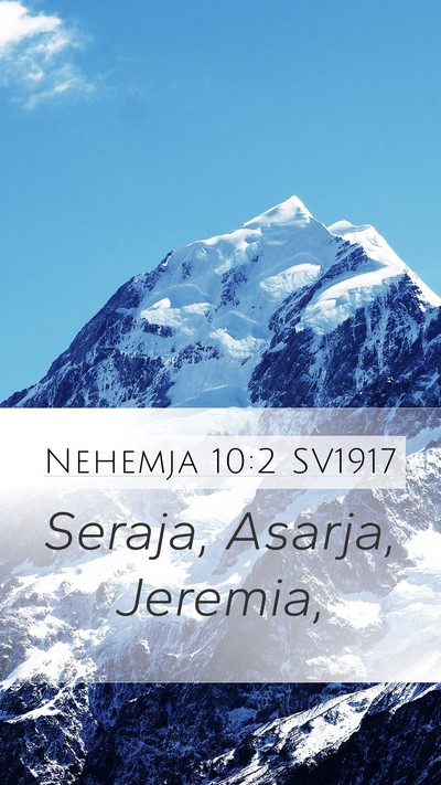 Nehemja 10:2 SV1917 Bible Verse Image
