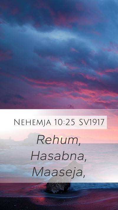 Nehemja 10:25 SV1917 Bible Verse Image