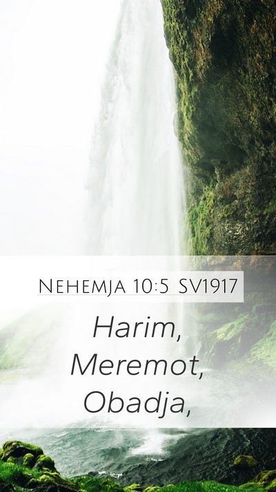 Nehemja 10:5 SV1917 Bible Verse Image