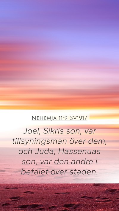 Nehemja 11:9 SV1917 Bible Verse Image