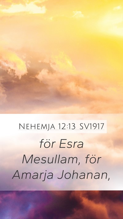 Nehemja 12:13 SV1917 Bible Verse Image