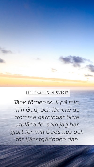 Nehemja 13:14 SV1917 Bible Verse Image