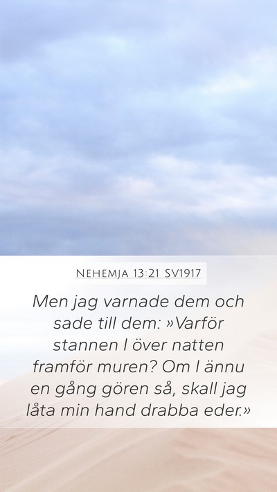 Nehemja 13:21 SV1917 Bible Verse Image