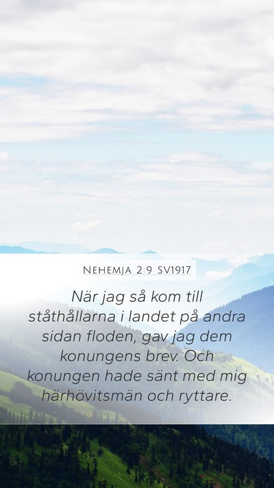 Nehemja 2:9 SV1917 Bible Verse Image