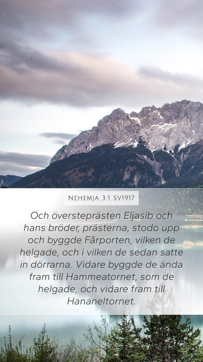 Nehemja 3:1 SV1917 Bible Verse Image