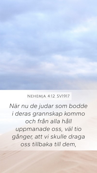 Nehemja 4:12 SV1917 Bible Verse Image