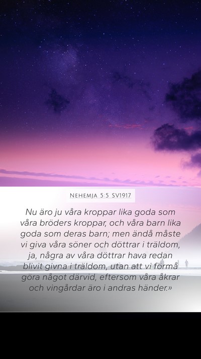 Nehemja 5:5 SV1917 Bible Verse Image