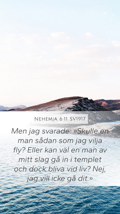 Nehemja 6:11 SV1917 Bible Verse Image