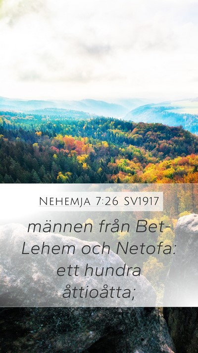 Nehemja 7:26 SV1917 Bible Verse Image