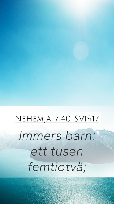 Nehemja 7:40 SV1917 Bible Verse Image