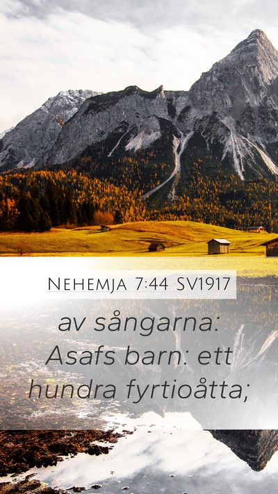 Nehemja 7:44 SV1917 Bible Verse Image