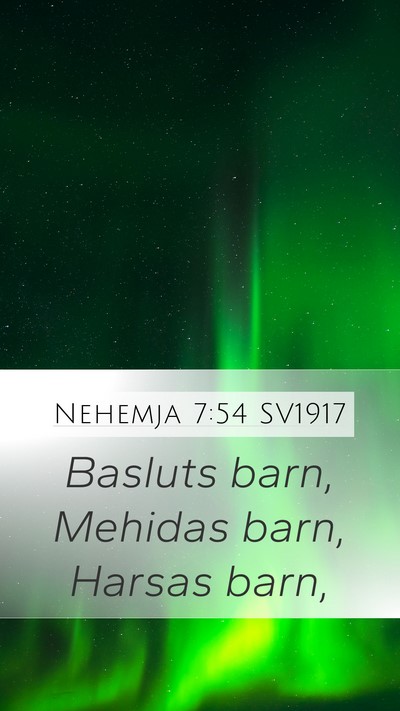 Nehemja 7:54 SV1917 Bible Verse Image