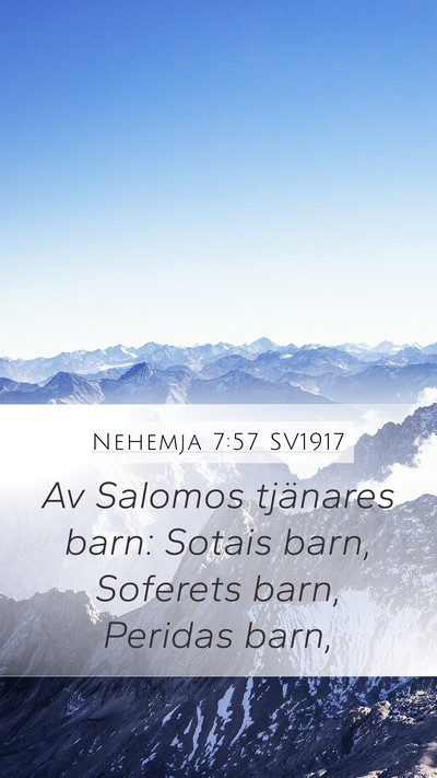 Nehemja 7:57 SV1917 Bible Verse Image