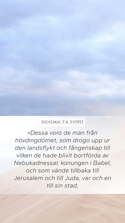 Nehemja 7:6 SV1917 Bible Verse Image