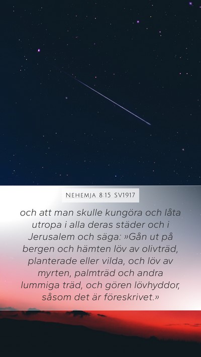 Nehemja 8:15 SV1917 Bible Verse Image