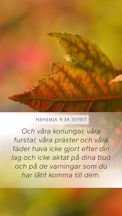 Nehemja 9:34 SV1917 Bible Verse Image