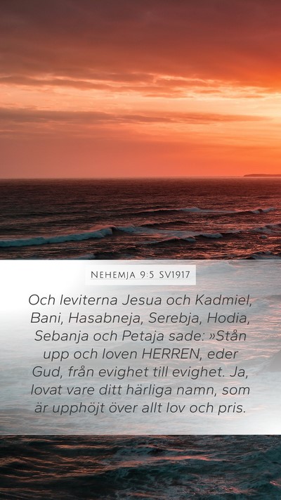 Nehemja 9:5 SV1917 Bible Verse Image