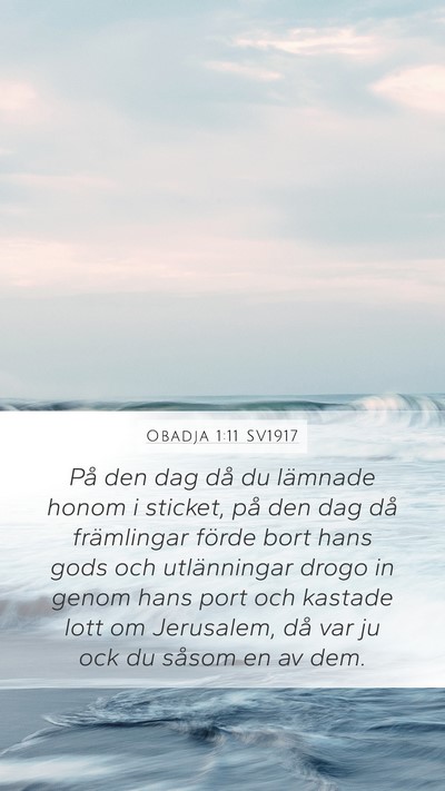Obadja 1:11 SV1917 Bible Verse Image