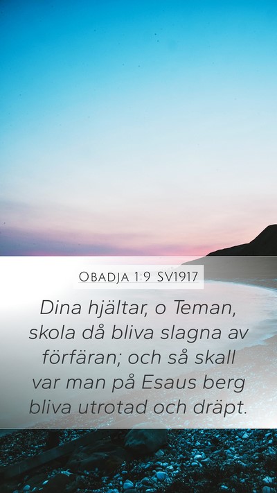 Obadja 1:9 SV1917 Bible Verse Image