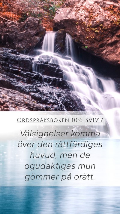 Ordspråksboken 10:6 SV1917 Bible Verse Image