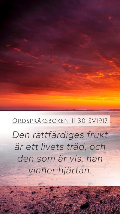 Ordspråksboken 11:30 SV1917 Bible Verse Image