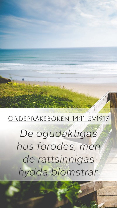 Ordspråksboken 14:11 SV1917 Bible Verse Image