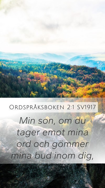 Ordspråksboken 2:1 SV1917 Bible Verse Image